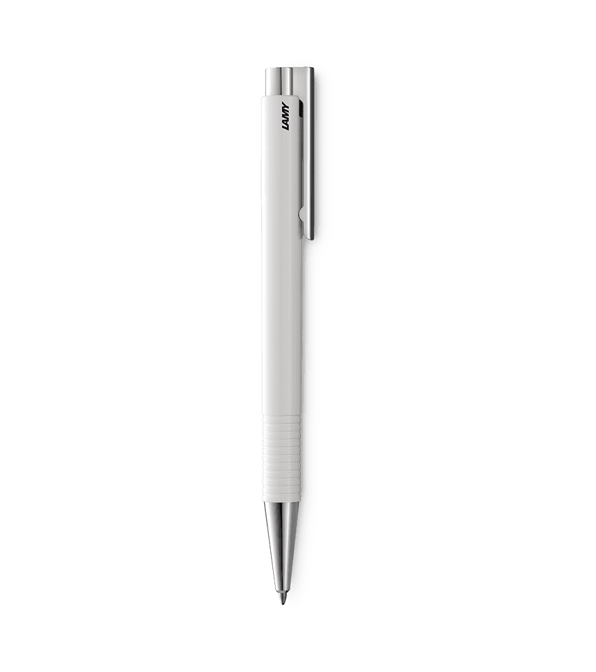 로고 볼펜 샤이니 화이트/스틸포인트