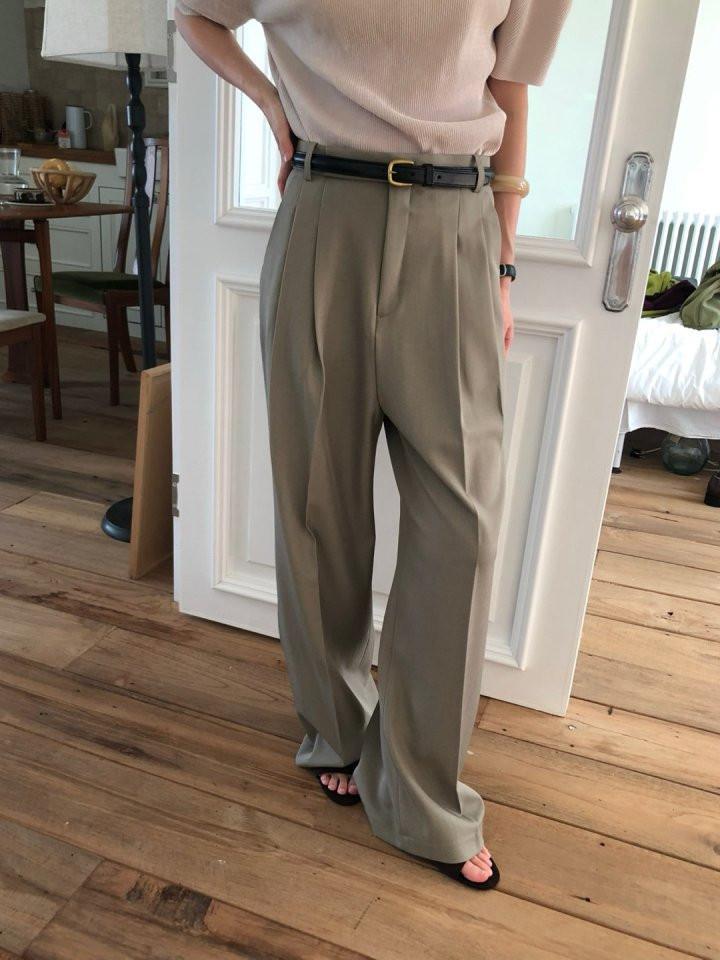 레이디쁨 (네이비s당일) 25FW understanding 언더스탠딩 가을 데이 조셉 와이드 팬츠 투턱 와이드 슬랙스