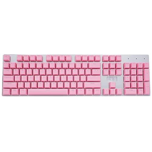 Granvela Keycaps, ABS Keycap Sets for Mechanical Keyboards | 104 Keys | OEM Profile | ANSI US-Layout | Macaron | DIY - Light Pink