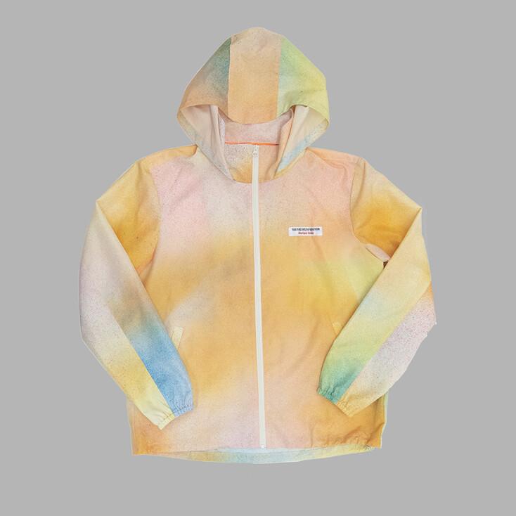 SPRAYED PRINTED WINDBREAKER (ORANGE)