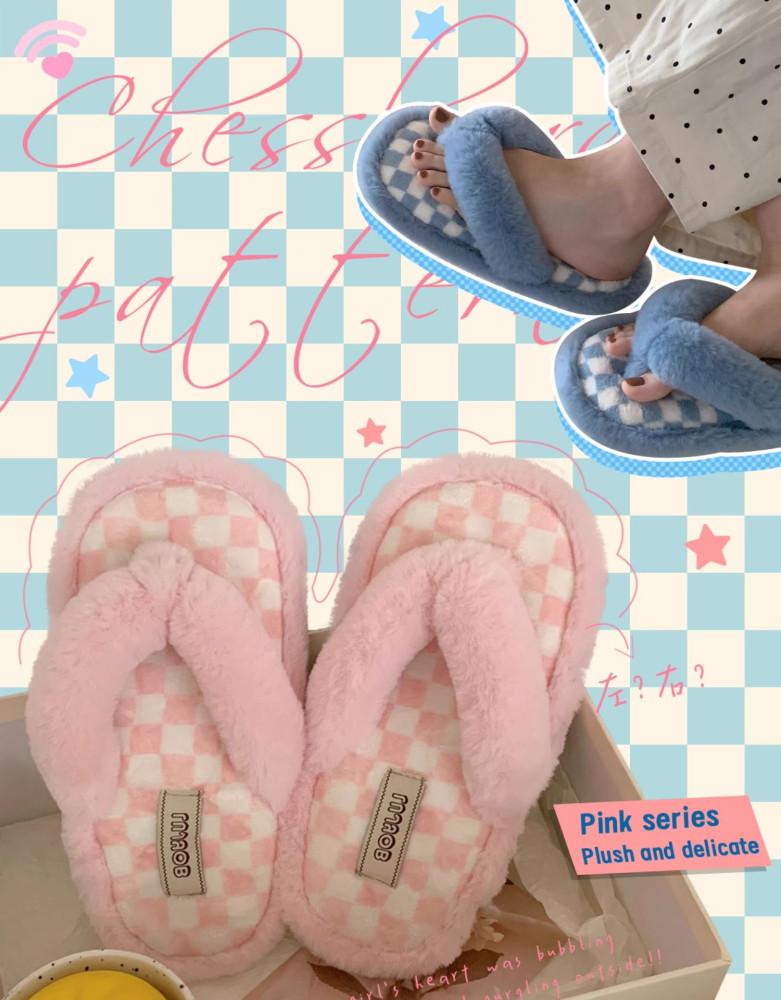 보들보들 부드러운 여성용 가을 겨울 털 실내화 6color