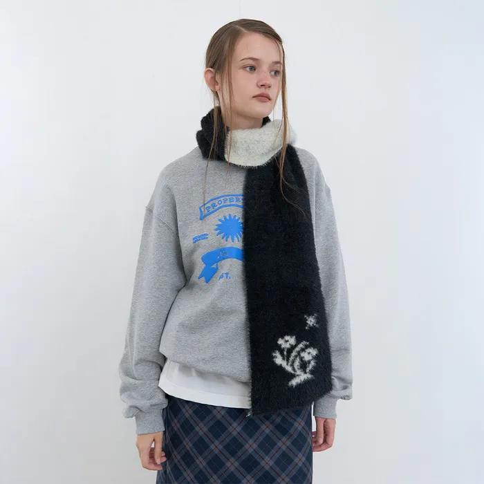 [2차 리오더] Fluffy Muffler UNISEX Black Ivory