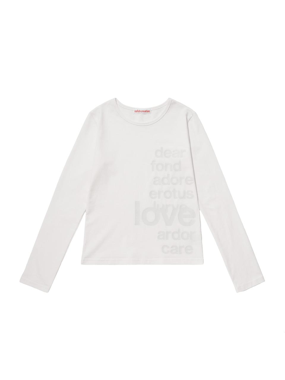 Lettering Long Sleeve, Ivory