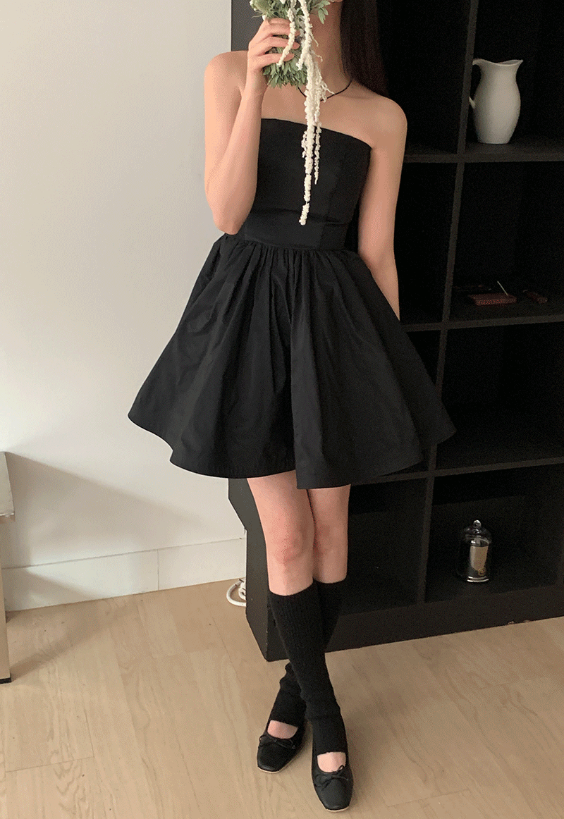 (Made) Taff mini dress  (시스루오프숄더 포함)