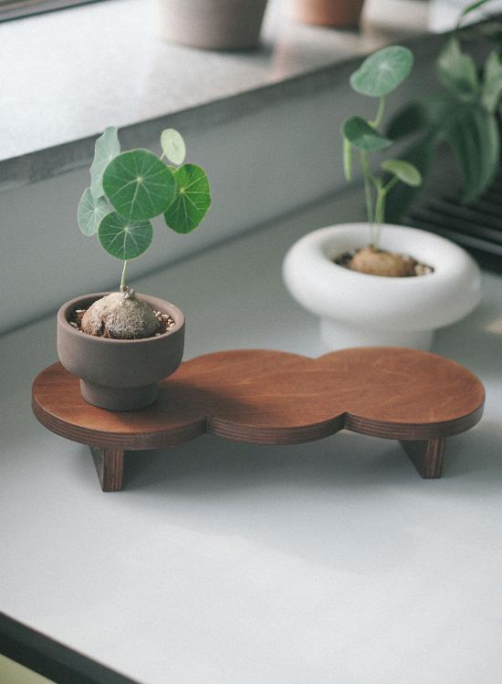 TB 인테리어 우드 원목 화분 받침대 진열대