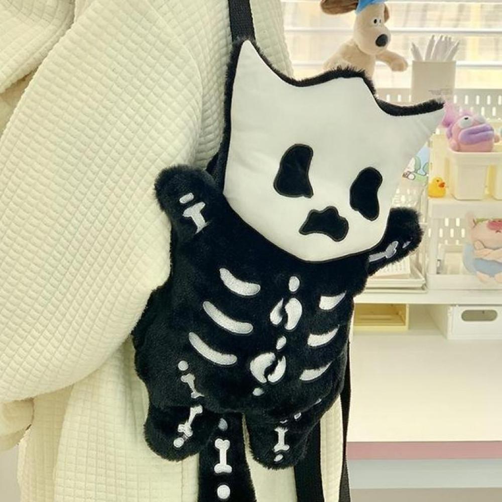 귀여운 할로윈 고양이 해골 유령 캐릭터 백팩
