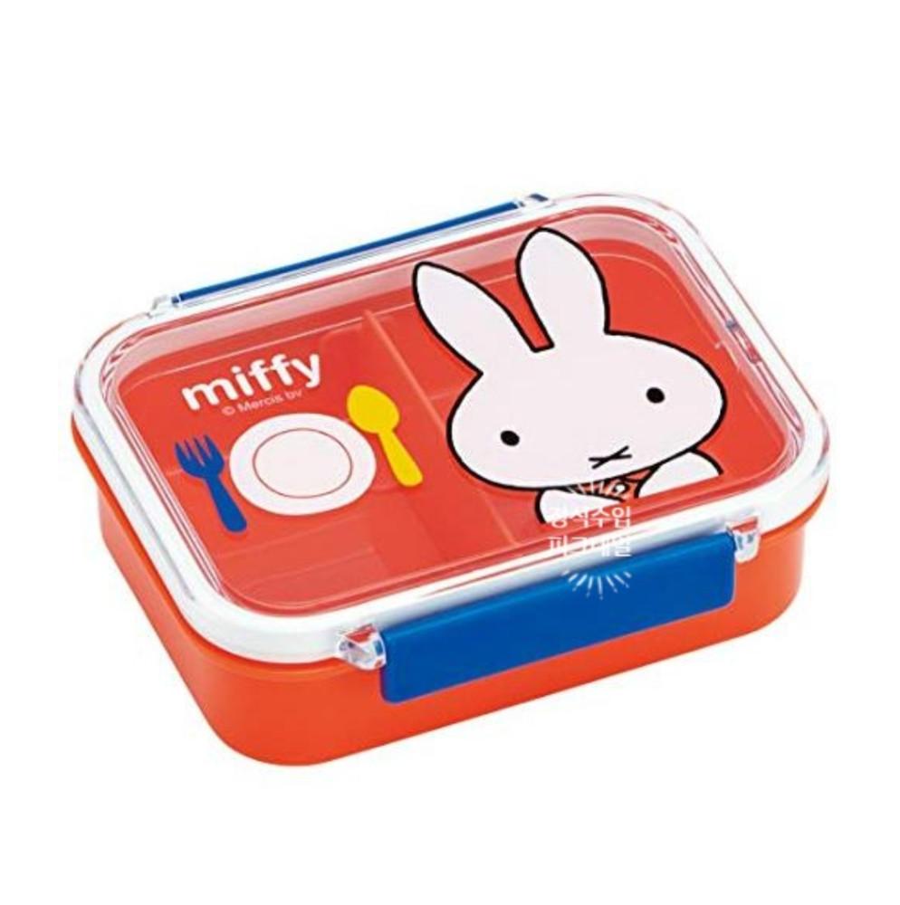 [미피도시락] 유치원 초등학교 체험학습 소풍 캐릭터 도시락통 1단 오렌지 430ml