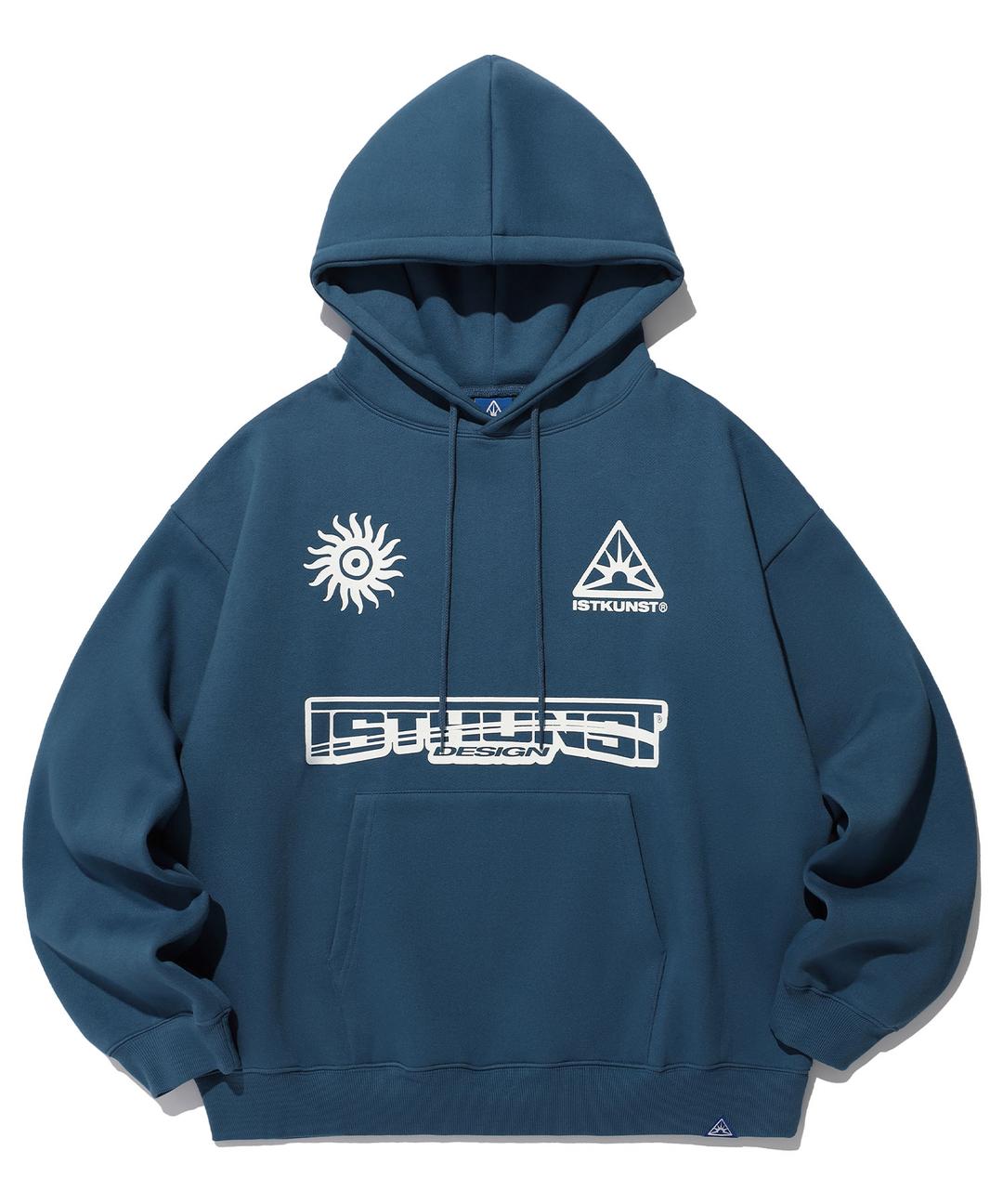SPORTY SUNRISE LOGO HOODIE_BLUE