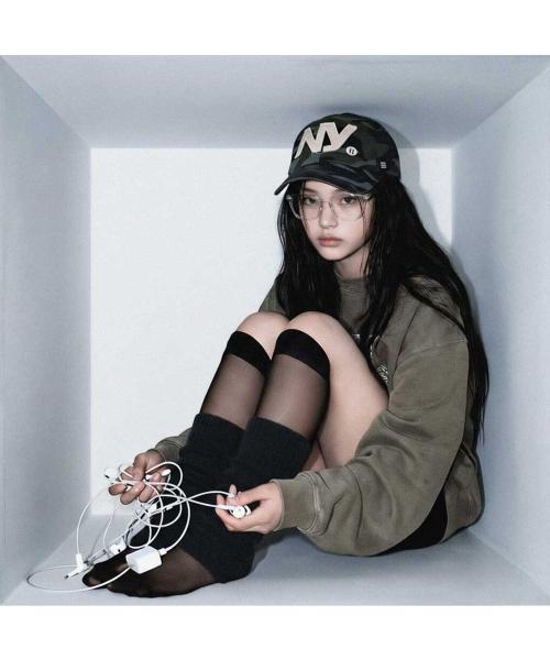 NY 로고 카모 볼캡 [BKE5UCW600]