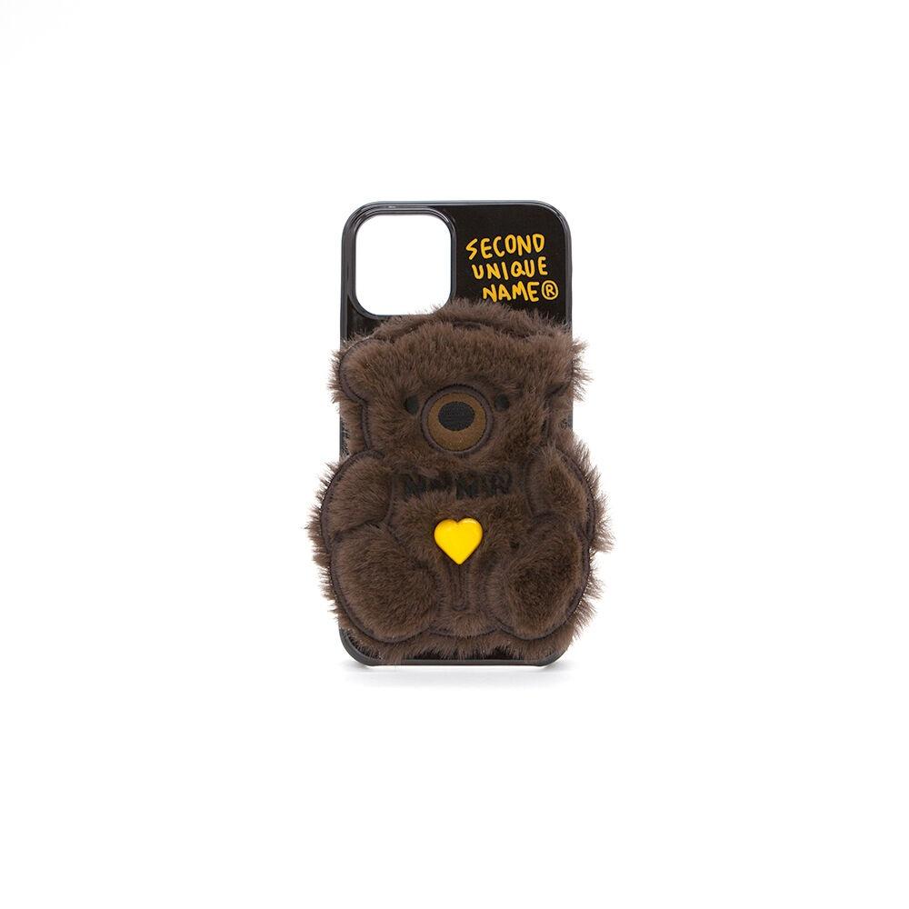 SUN CASE PATCH FUR BEAR DARK BROWN