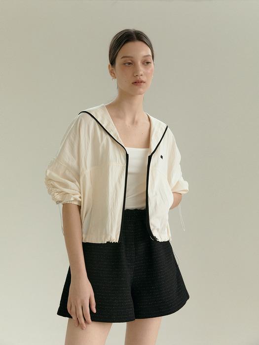 MIKA sailor callar wind breaker jumper_IVORY