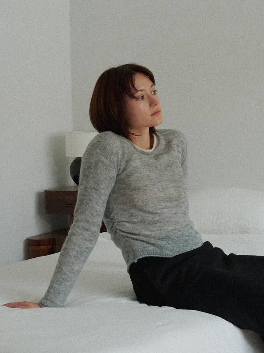 Blur Shirring NT_(Gray)