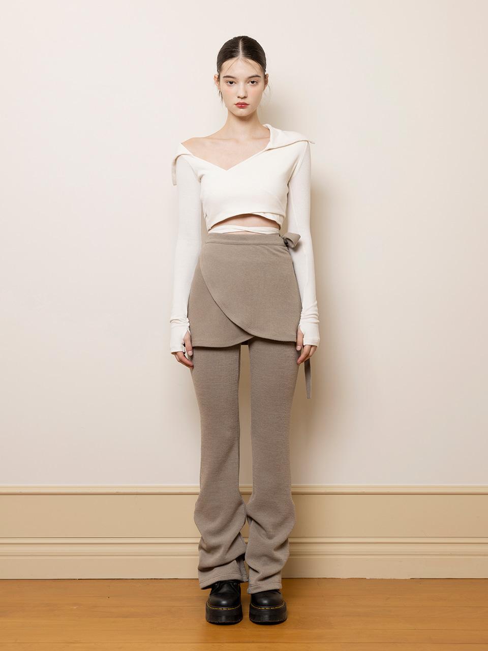 [10월 7일 예약배송] Celine warmer layered pants (Khaki)