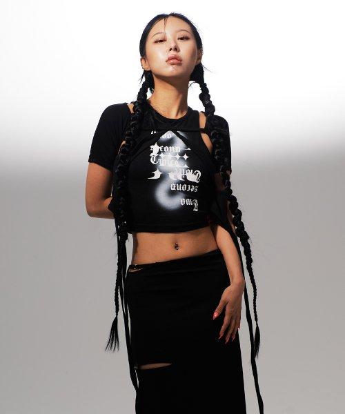 231 스트랩 슬리브&볼레로 가디건 세트 [블랙]