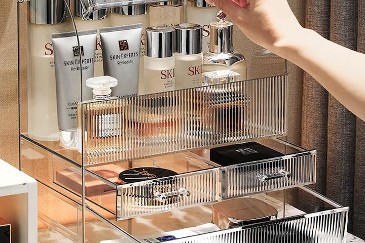 대용량 초대형 클래식 링클 화장품 수납 정리함