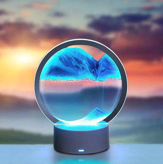 LED 모래멍 모래시계 샌드아트 오브제 스트레스 해소 감성 자취 신혼 집들이 인테리어 소품