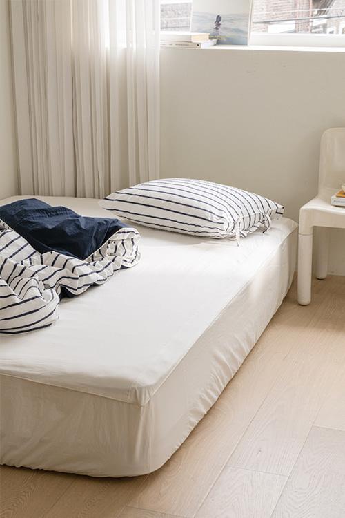 cotton solid mattress cover