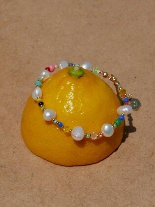 Pearl n Crystal Beads Bracelet