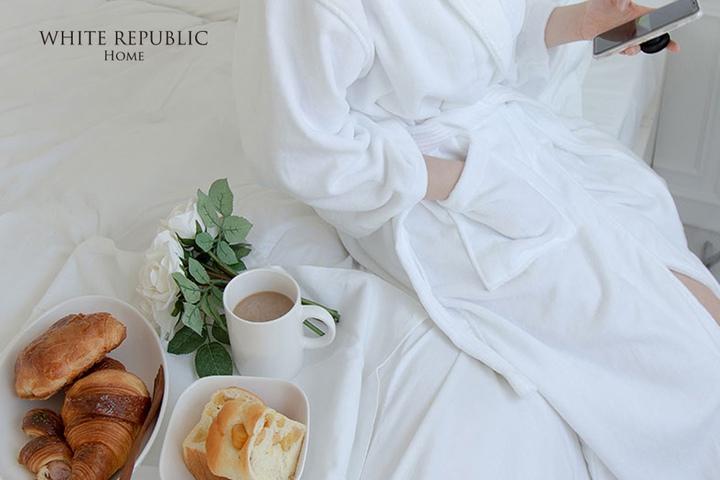 호텔 목욕 가운 Dorchester Bathrobe (여성/남성) 화이트,라이트그레이,핑크