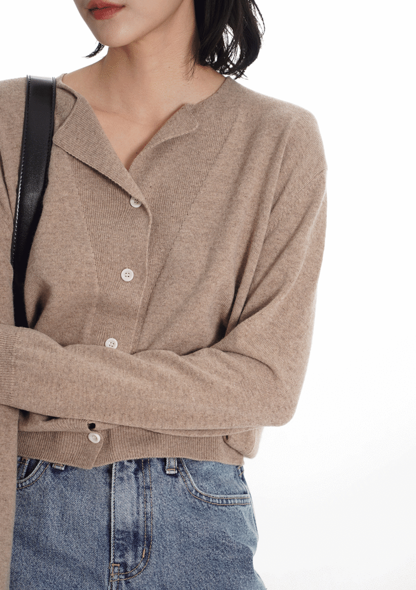 세피아 캐시미어 가디건
