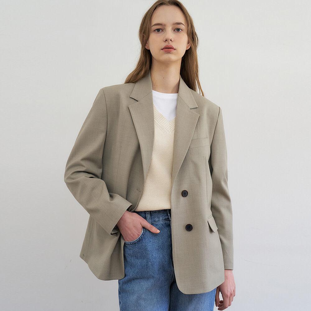 Mone Single Blazer (Beige)