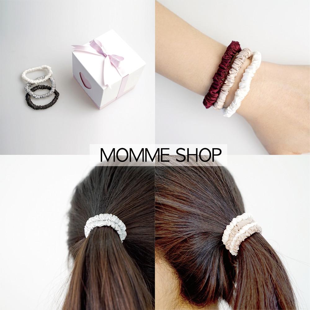 곱창밴드 100% 천연실크 머리끈 스크런치 헤어슈슈 헤어액세서리 여신 슬립 slip 1cm