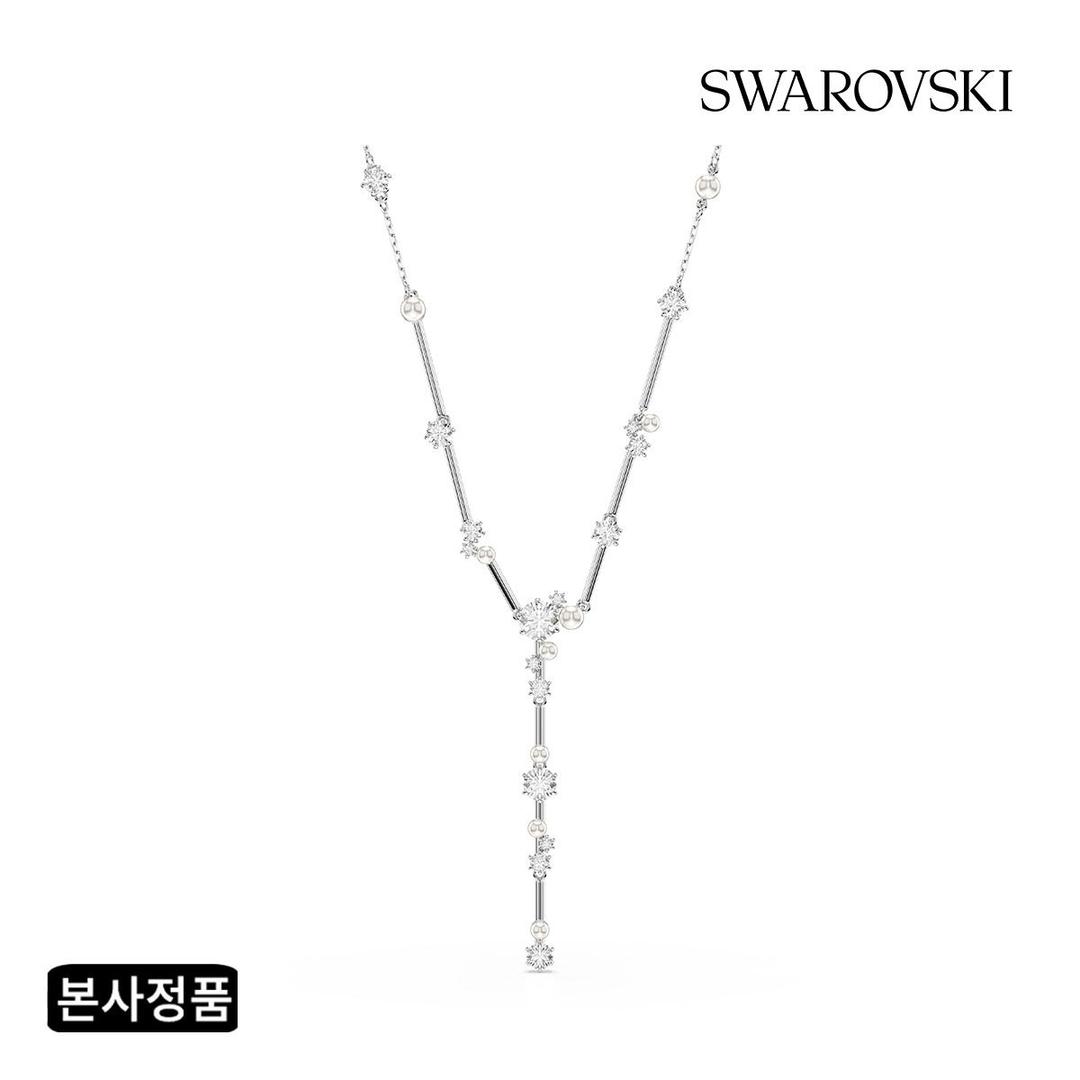 [본사정품] Constella 로듐 크리스털 Y자형 목걸이