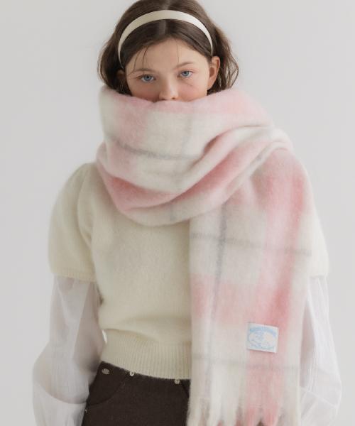 FAIRY COTTON CHECK MUFFLER [FAIRY RIBBON] - FAIRY 코튼 체크 머플러 (M003FR)