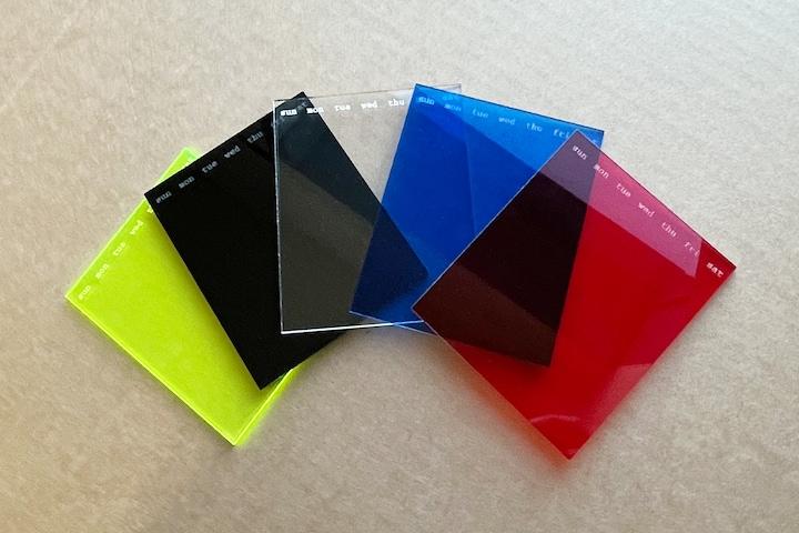 국내제작 아크릴 탁상 만년달력 컬러판 (5color)