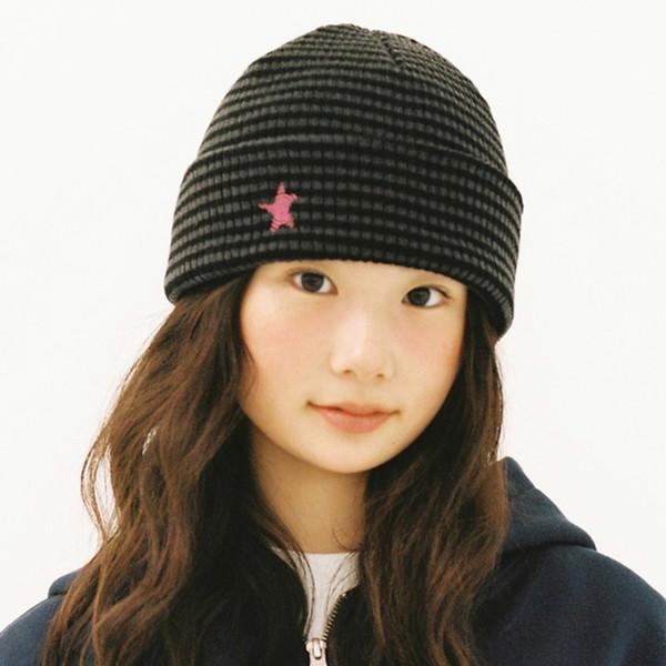 Twister Star Stripe Beanie - Charcoal/Black