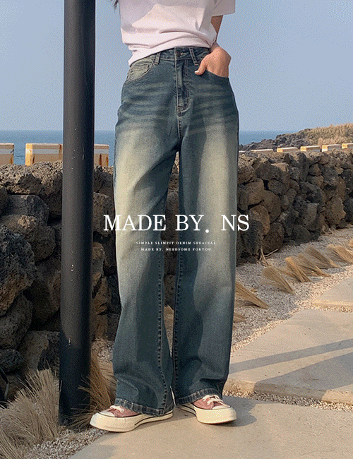 니썸 [👑누적15만장][인생핏스판데님/사계절데님][연청,애쉬,중청,진청,블랙][made]365스판와이드데님 - 5color(숏,미들,롱/s-xl)