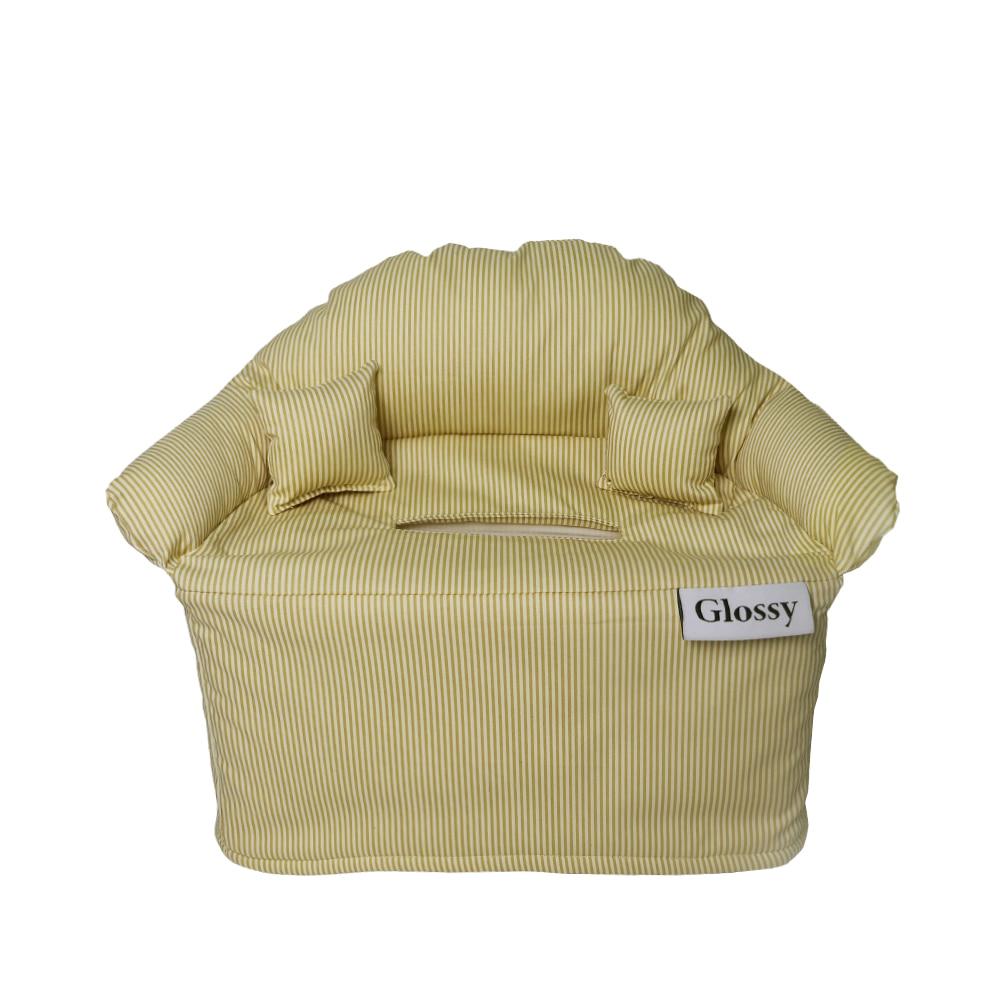 Sweety stripe sofa tissue cover(yellow)