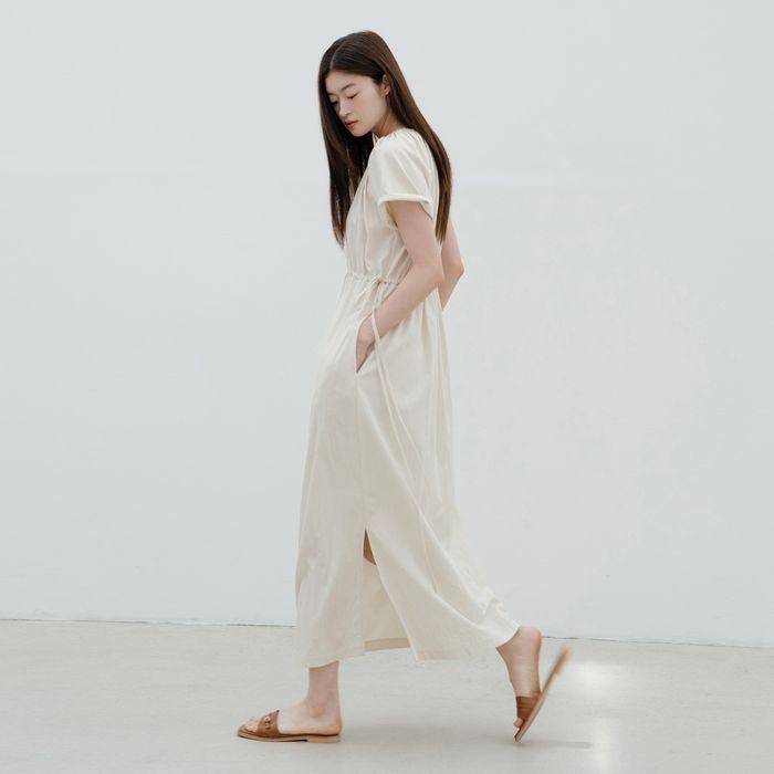 Veil Dress_Cream Beige