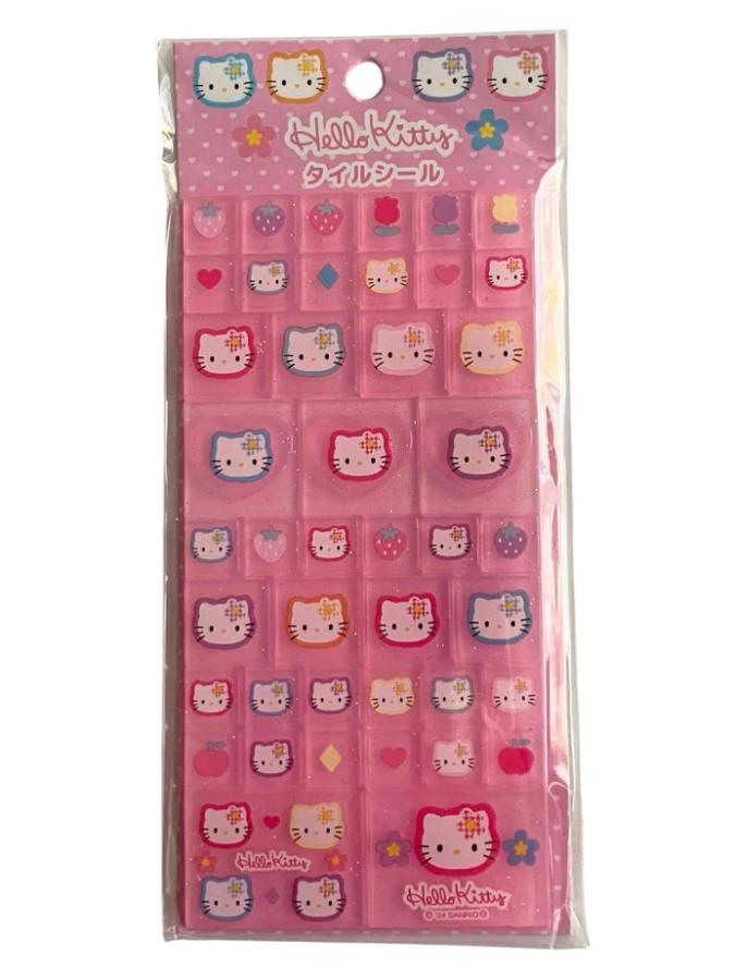헬로키티 레트로 타일 스티커 카오하나 진핑크