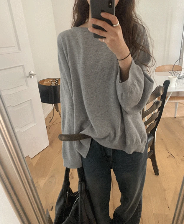 🤎 BEST  루즈 슬릿 니트 (3color)