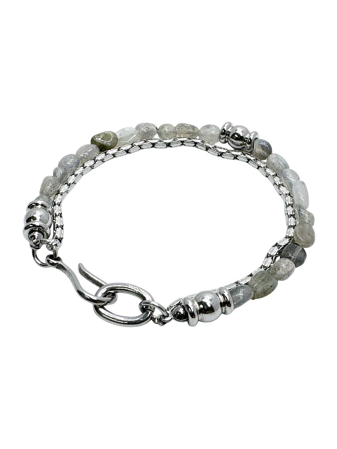 Labradorite hook chain bracelet