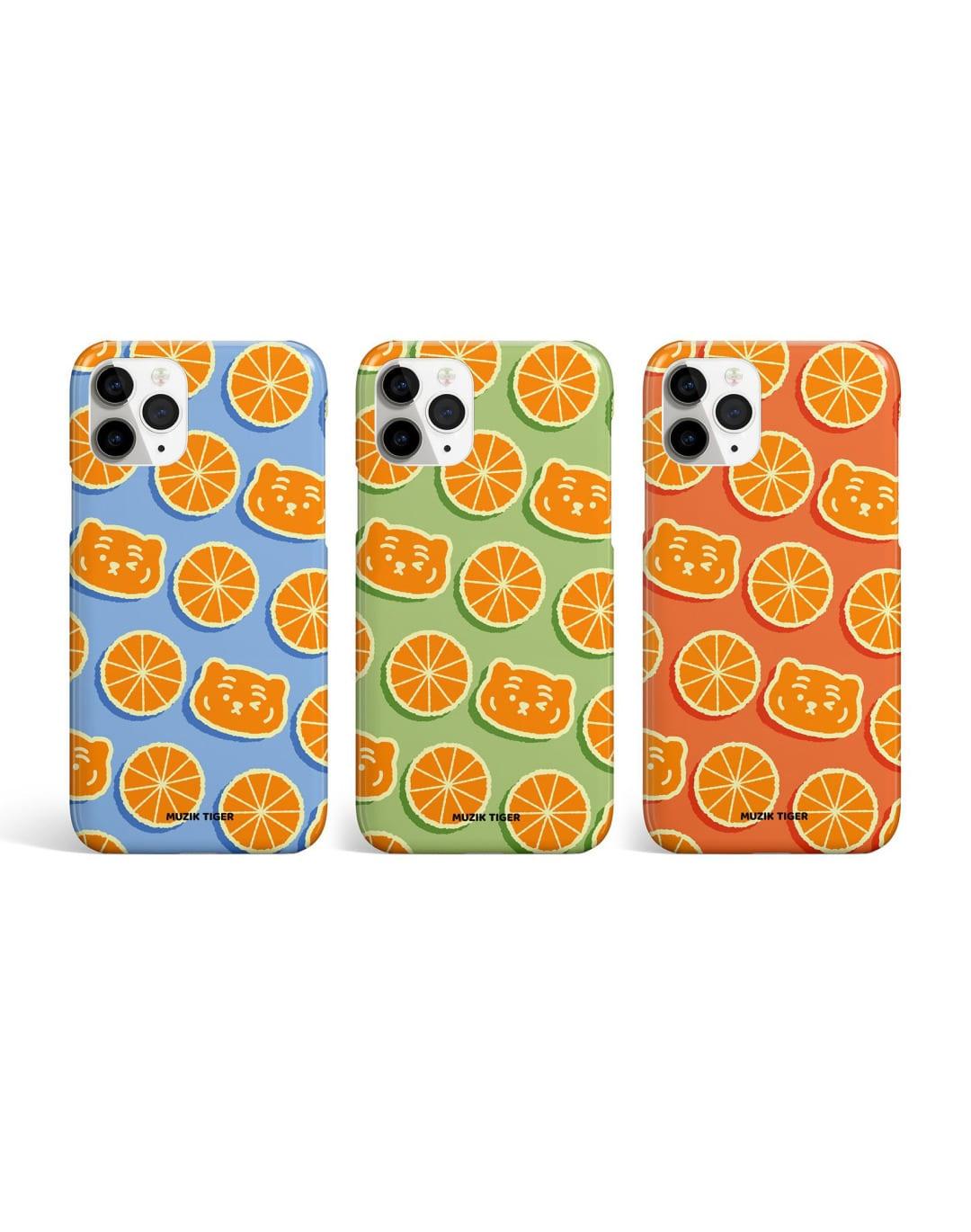 무직타이거 뚱랑투어 패턴 귤랑이 폰케이스 3종