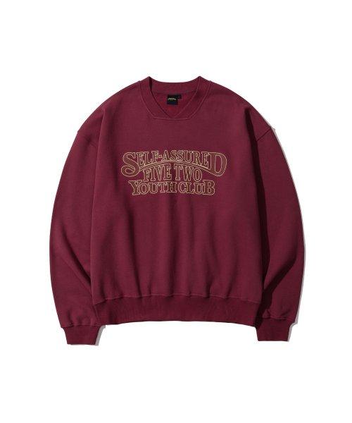 SELF-ASSURED SQUARE NECK SWEATSHIRT [MAGENTA]