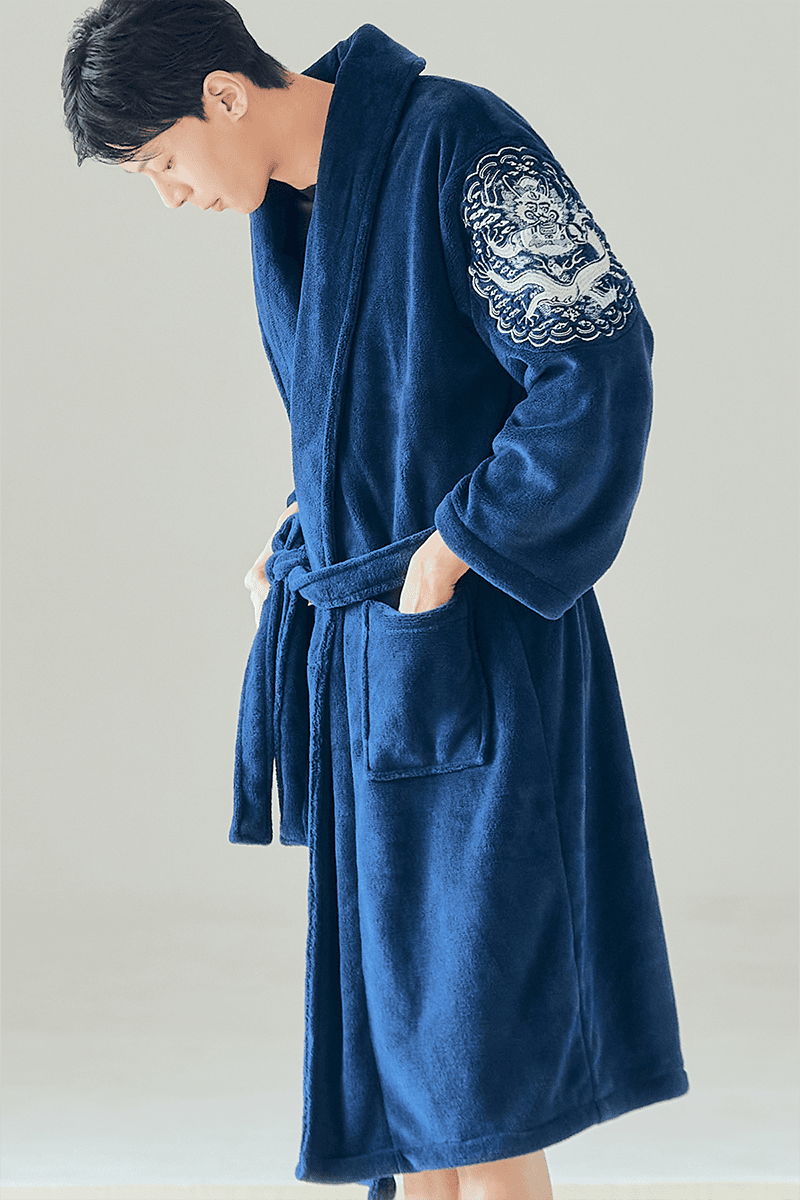 TM3 곤룡포 수면가운 네이비 롱