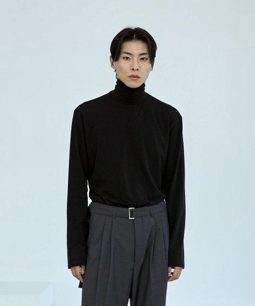 코지 터틀넥 티셔츠 (블랙)