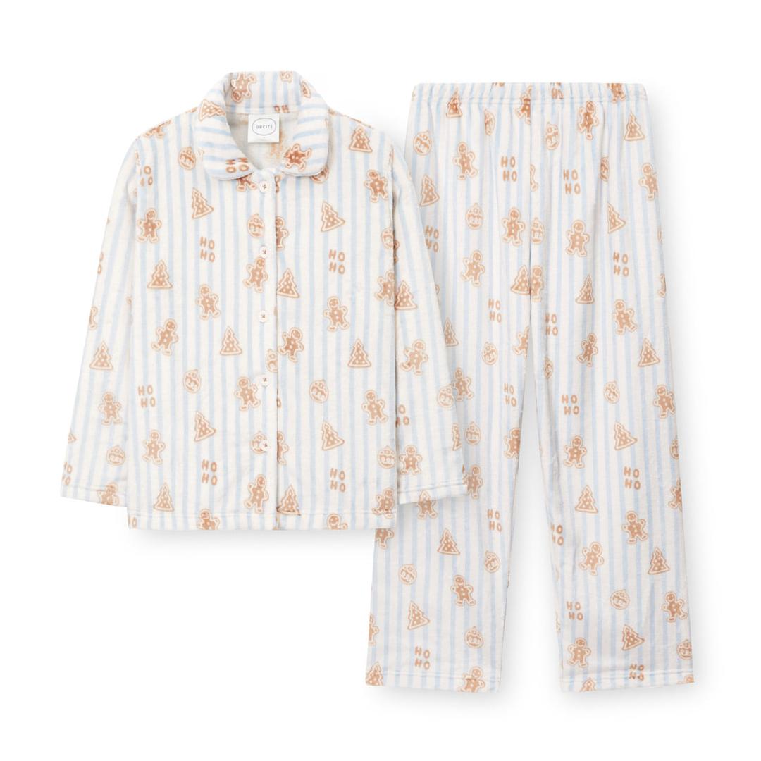 여성 G135 윈터쿠키 긴소매 파자마 세트