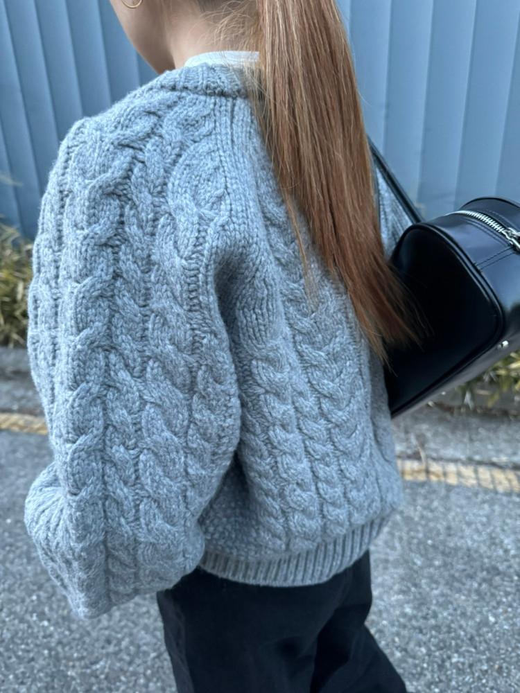 케이블 니트 haus 폭닥 울니트