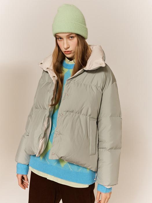 [x HACIE] Puffy Reversible Goose Down Short Jacket (2 colors)