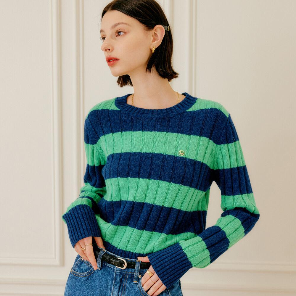 [NY : 10/21, BL : 10/27 예약배송] CLEO STRIPE KNIT TOP_4colors