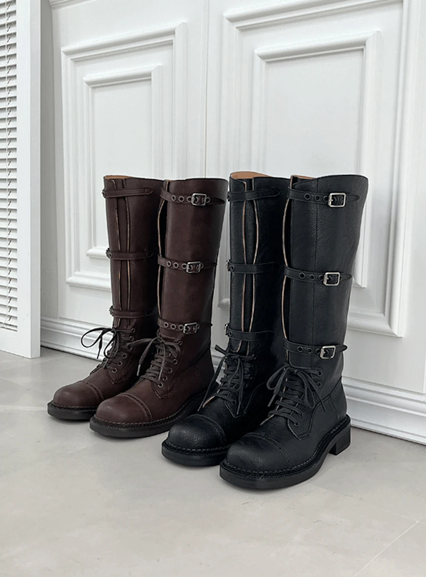 m2412-05 뮤 벨티드 롱부츠