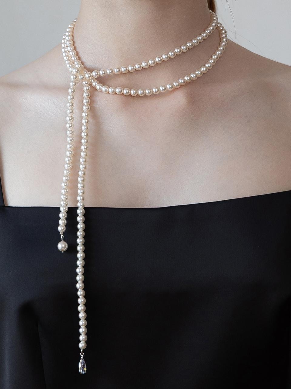 타티아나 스타일링 진주 맥시 롱 목걸이 NZ2483