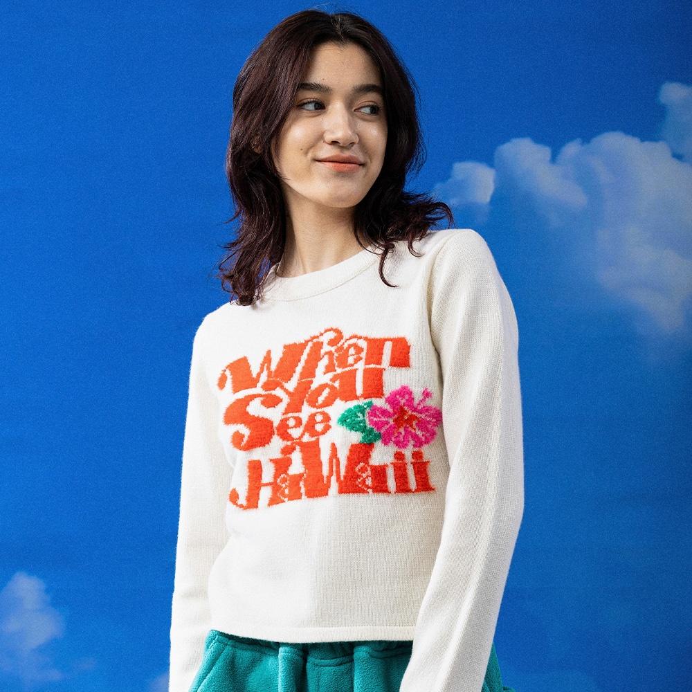 WHEN YOU SEE HAWAII KNIT (WINTER WHITE)