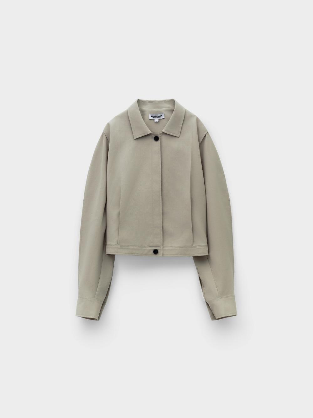 Pinched Shirt Jacket_Beige