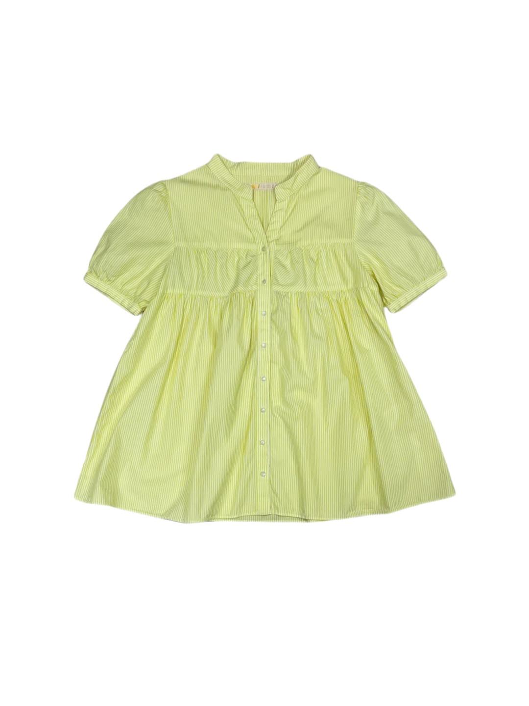 레이빔즈 노랑 스트라이프 반팔 블라우스 | 후루츠패밀리