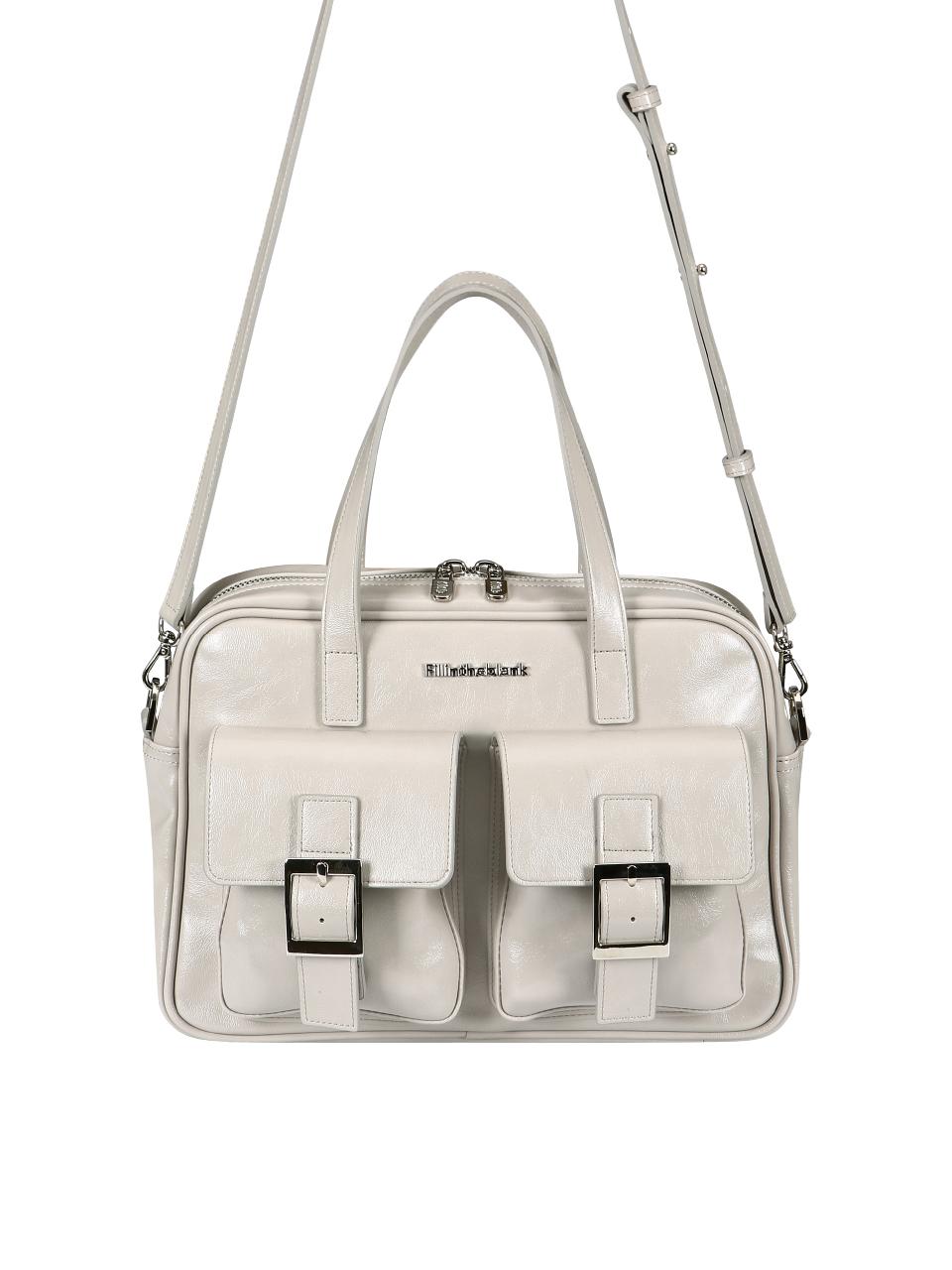 PK Middle Shoulder Bag (glossy)(grey)